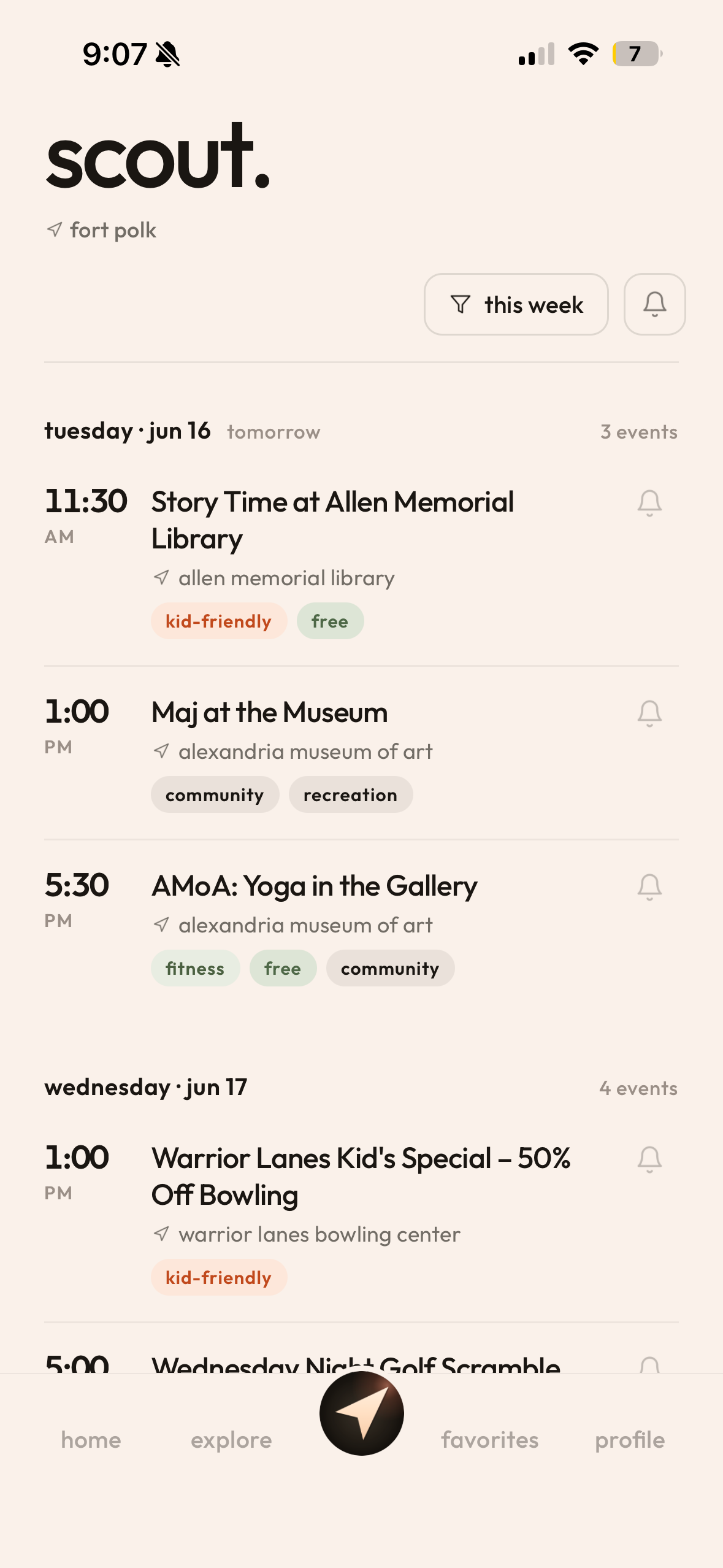 ScoutLocal app — the Scout community events calendar