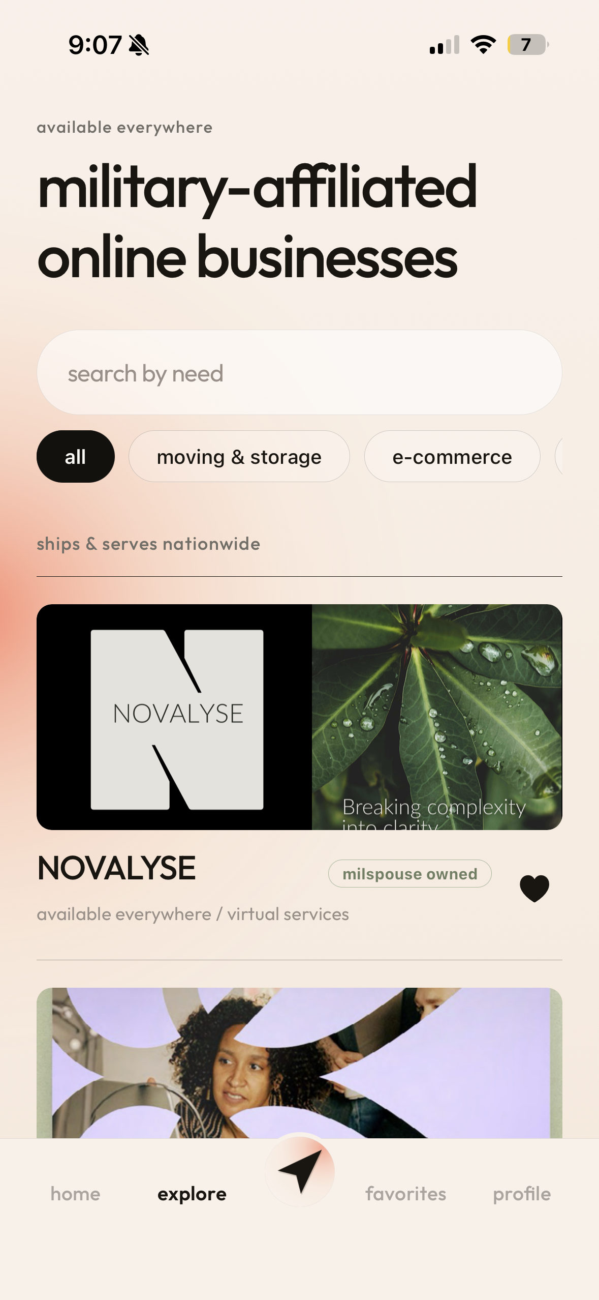 ScoutLocal app — browse military-affiliated local businesses