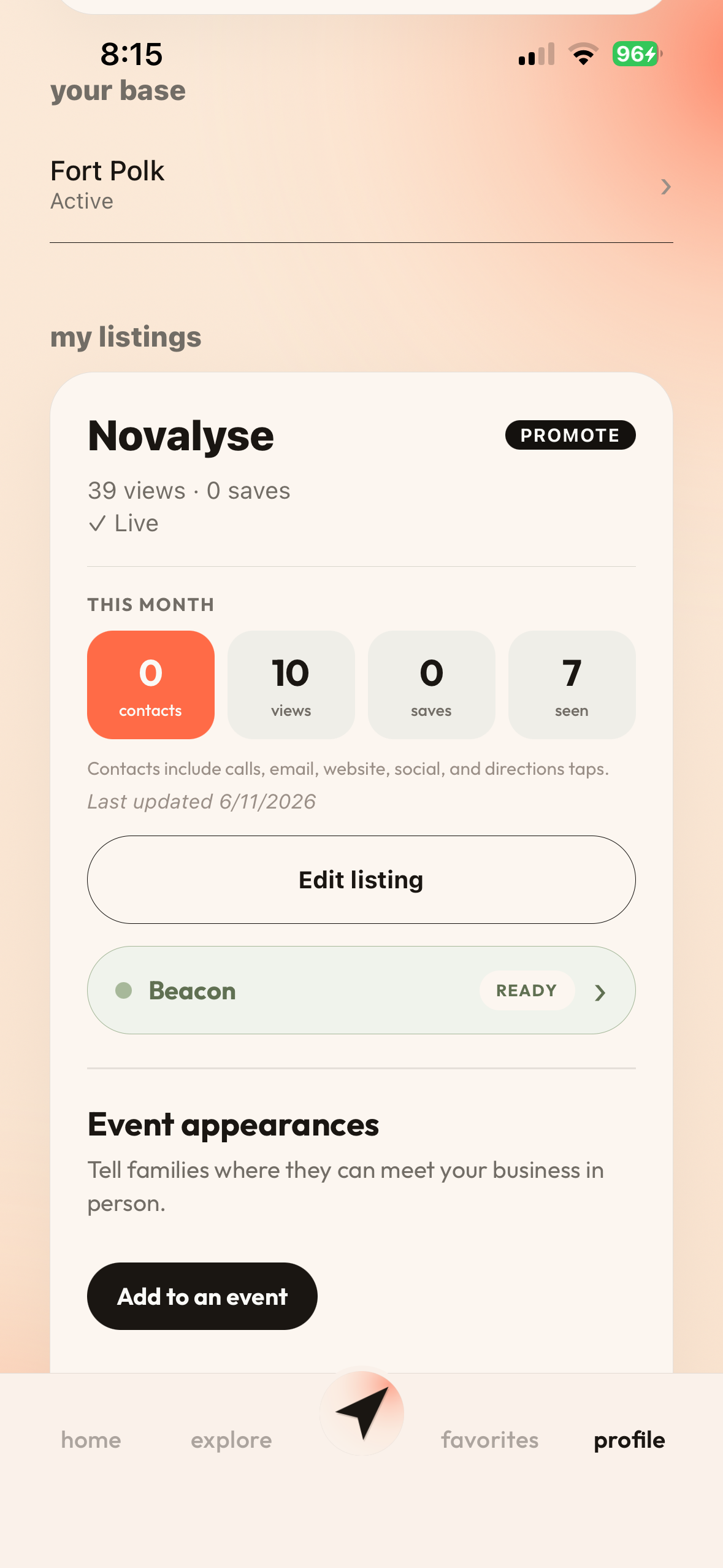 Business-owner dashboard